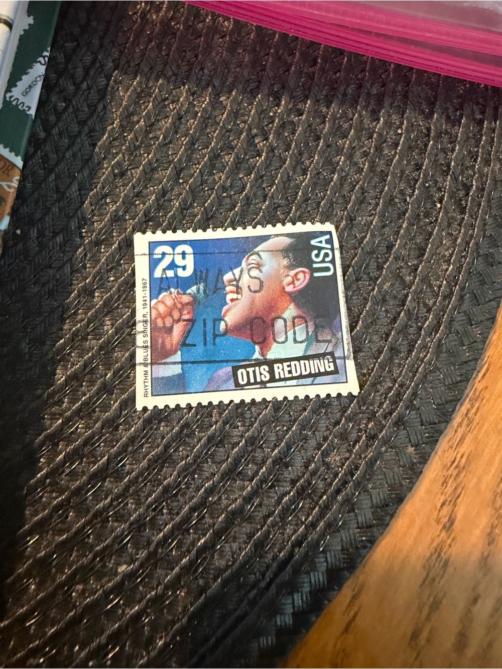 Vintage 1993 Otis Redding 29 Cent Canceled Stamp